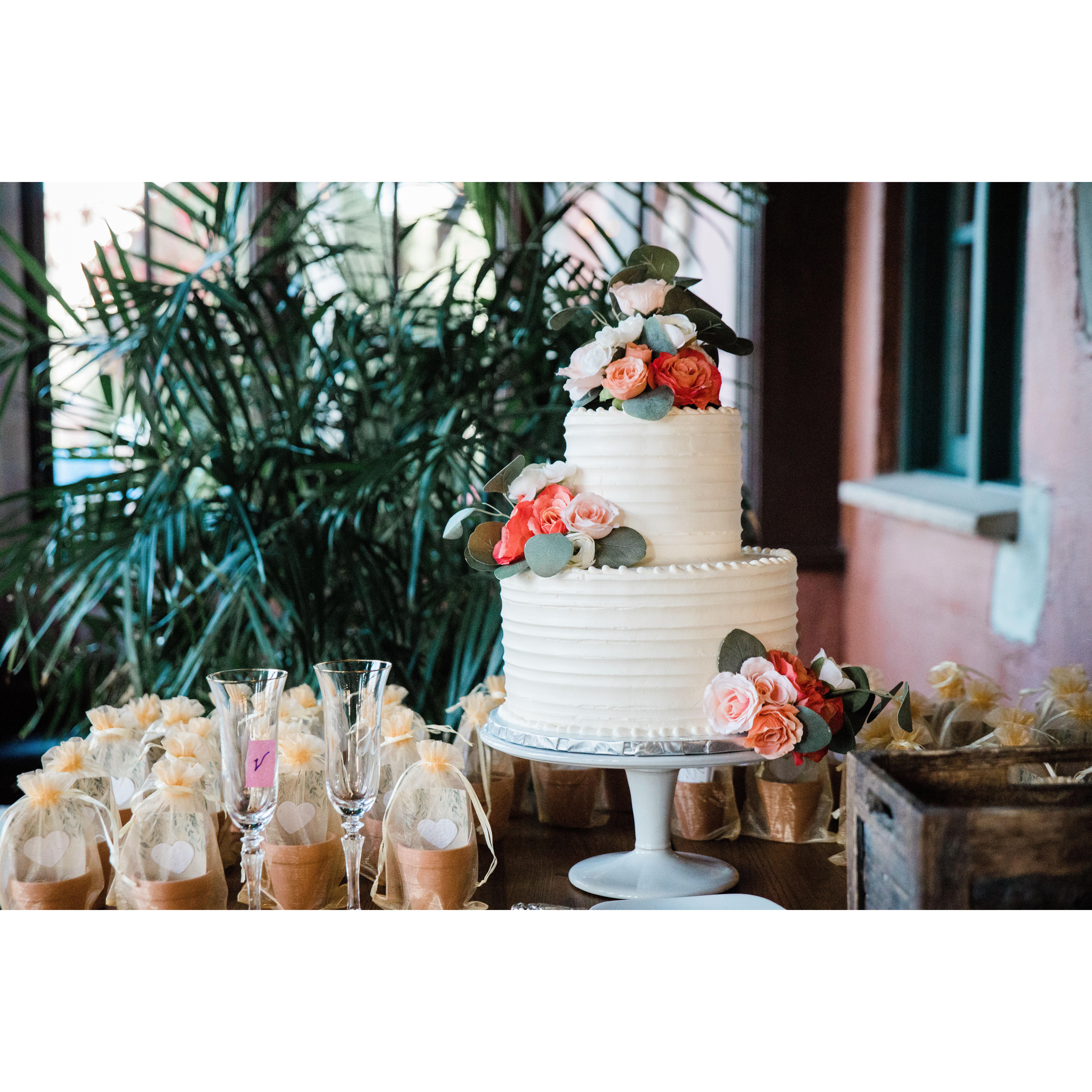our cake and favors
