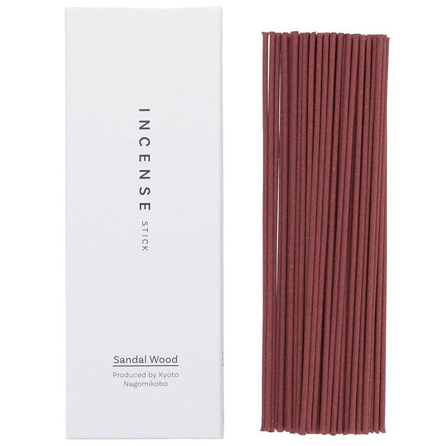 Kyoto Sandalwood Incense Sticks - Japanese Temple Aroma, Ideal for Relaxation & Meditation, Approx. 60 Sticks (0.044 Pounds) - Premium Quality Incense for Spiritual & Home Use Nagomikobo