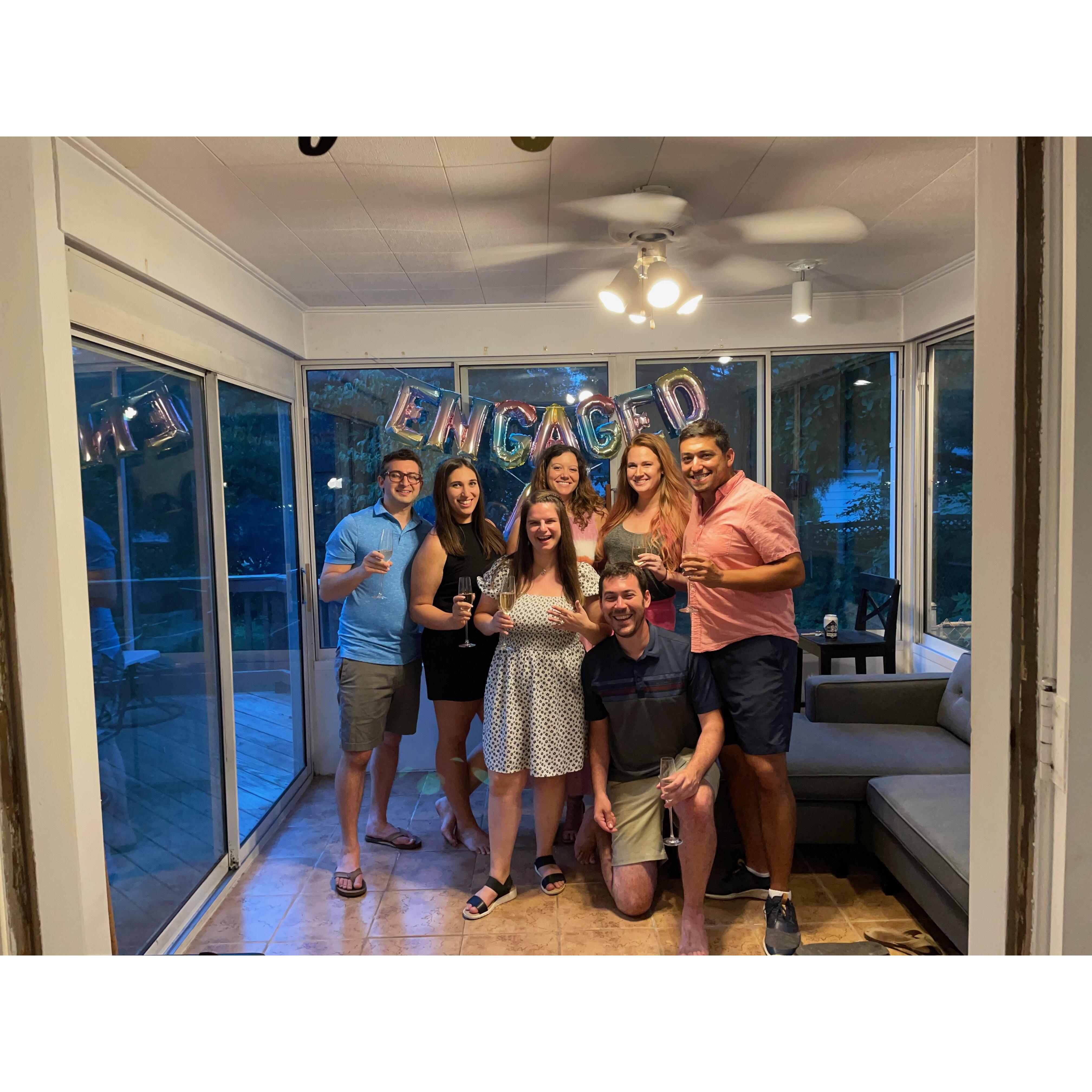 Engagement party thrown by their Kansas City family.