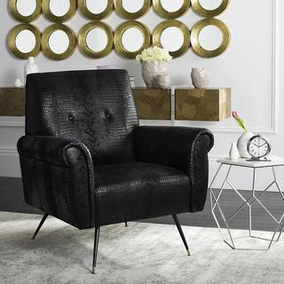 Mira Retro Mid Century Faux Leather Accent Chair