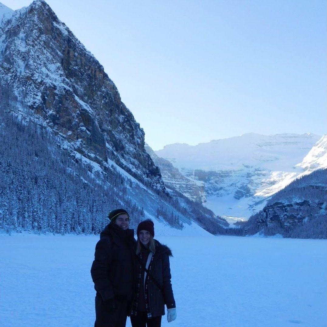 December 2016. BEST TRIP EVER to see Lake Louise in Banff, Alberta. It was so cold Kaela's eyelashes froze over!