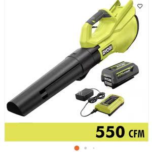 40V 120 MPH 550 CFM Cordless Battery Leaf Blower With 4.0 Ah Battery and Charger