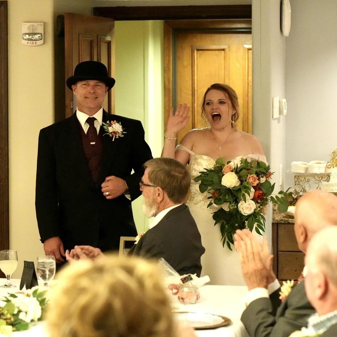 Introducing Mr. & Mrs. Mitchell for the first time 🙌