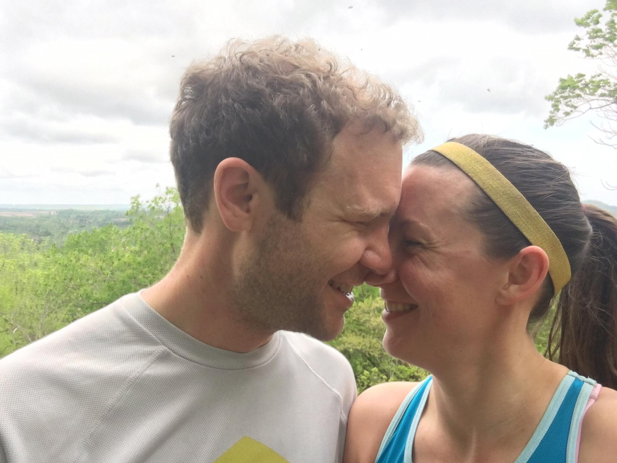 Andy put up with lots of walking breaks during our hill running on our trip to Galena with the Kitson’s.