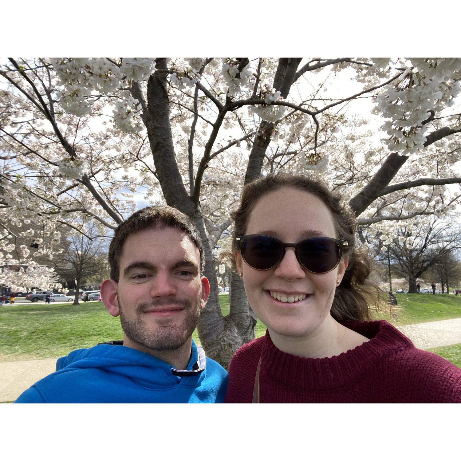 Their second first date at the Cherry Blossom Kite Festival in Washington, D.C.!