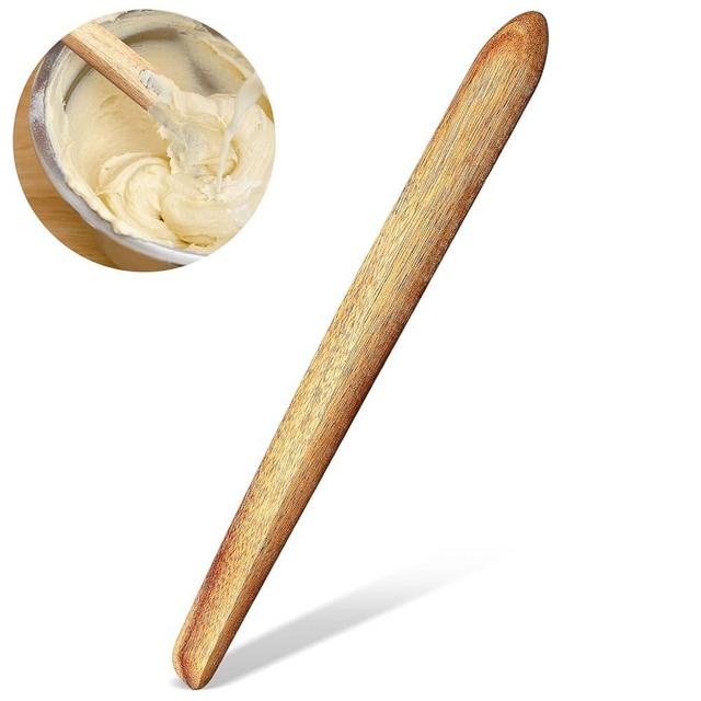 Otuuz 11 Inch Acacia Wooden Sourdough Bread Mixing Stir Stick Spurtle Acacia Wooden Sourdough Bread Making Tools Wooden Paddle Stirring Stick for Kitchen Cooking
