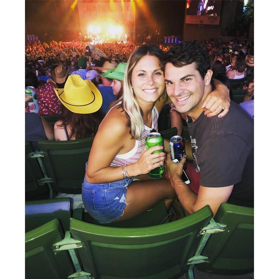 Brad Paisley concert on a warm summer night.