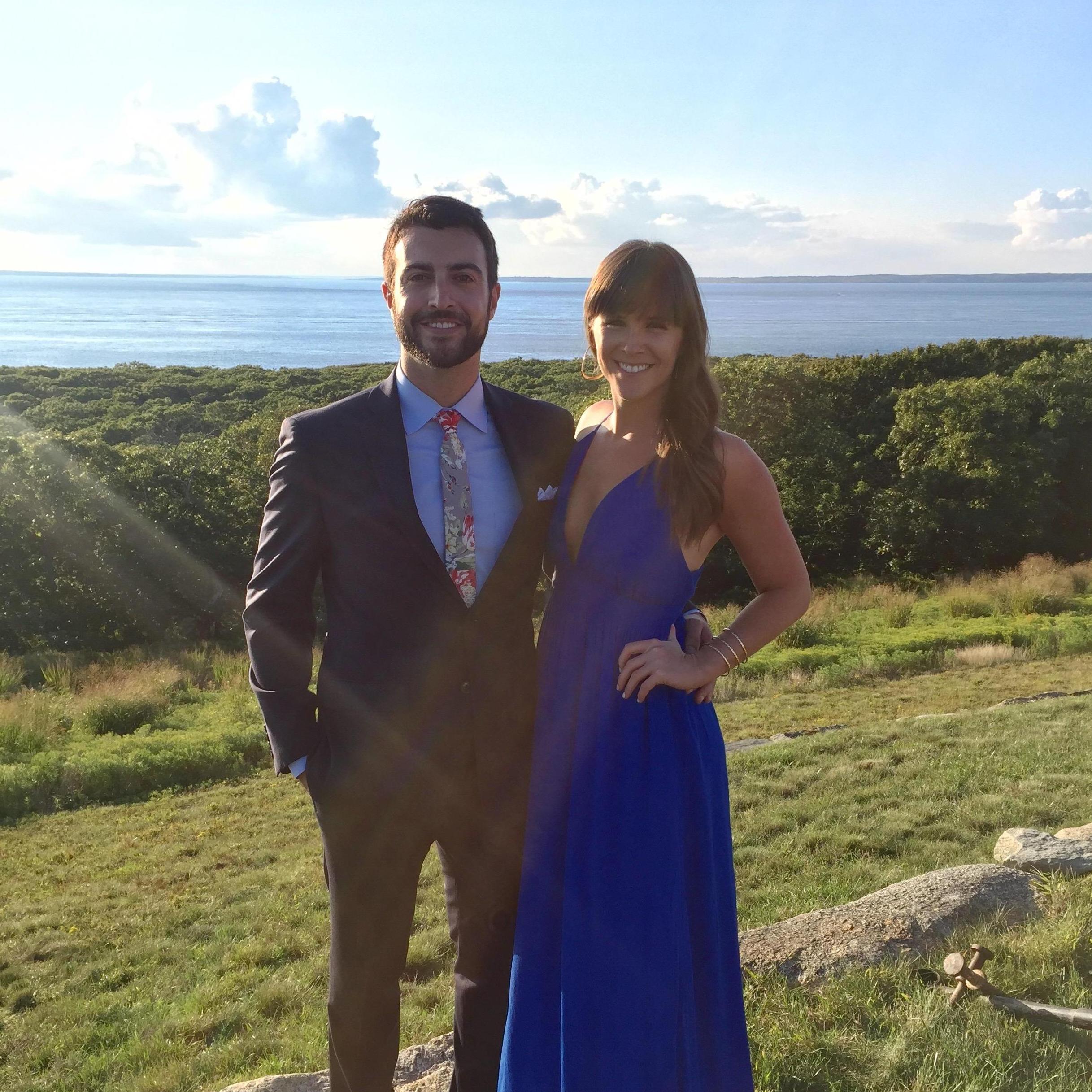 At the most beautiful wedding for Peter's friend on Martha's Vineyard.