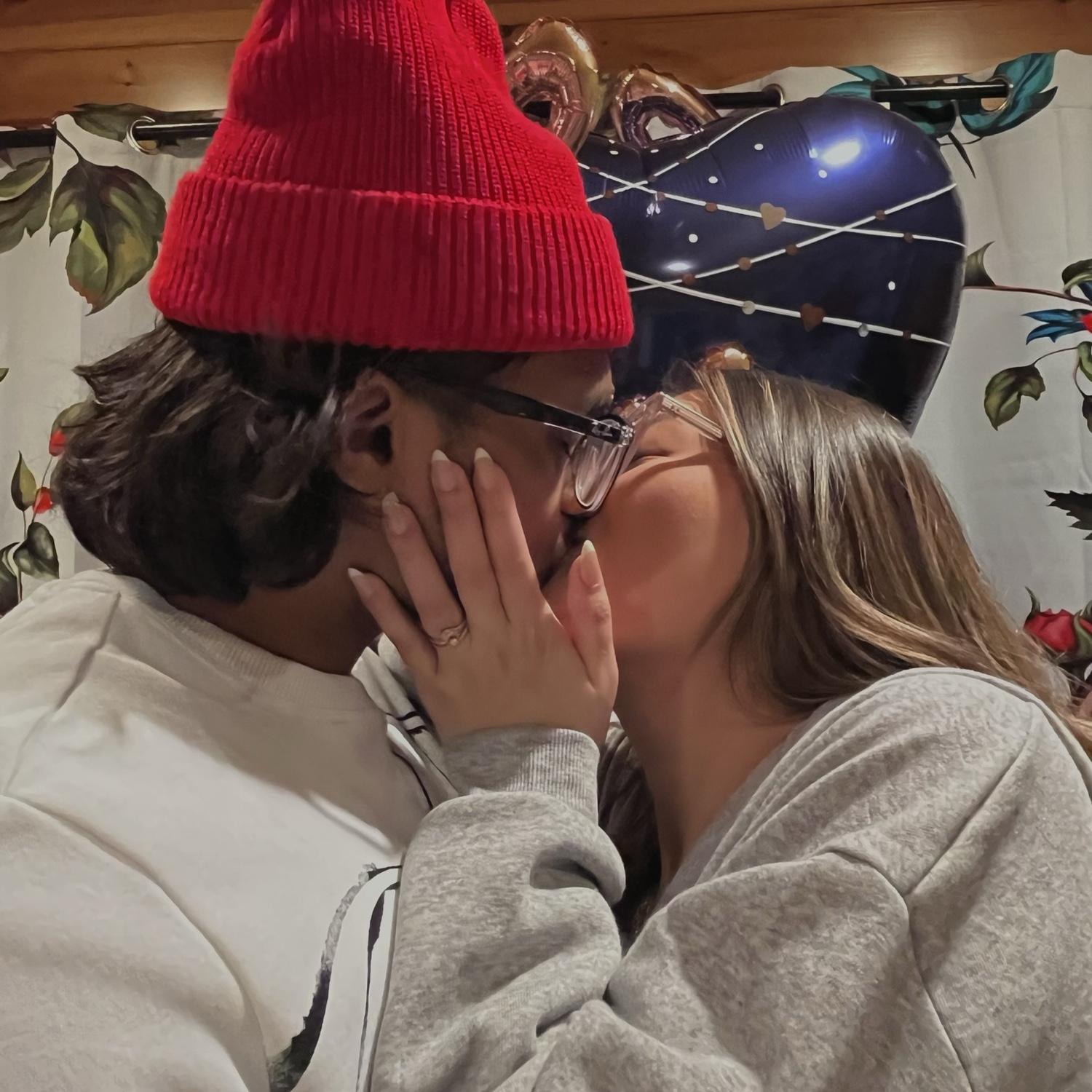 First kiss as Fiancés