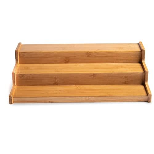 Bellemain Bamboo 3-Tier Spice Rack Countertop Organizer Cabinet Shelf Space Saver