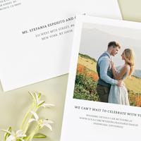 Pemberton Portrait | Peach Blush | Zola Wedding Invitations