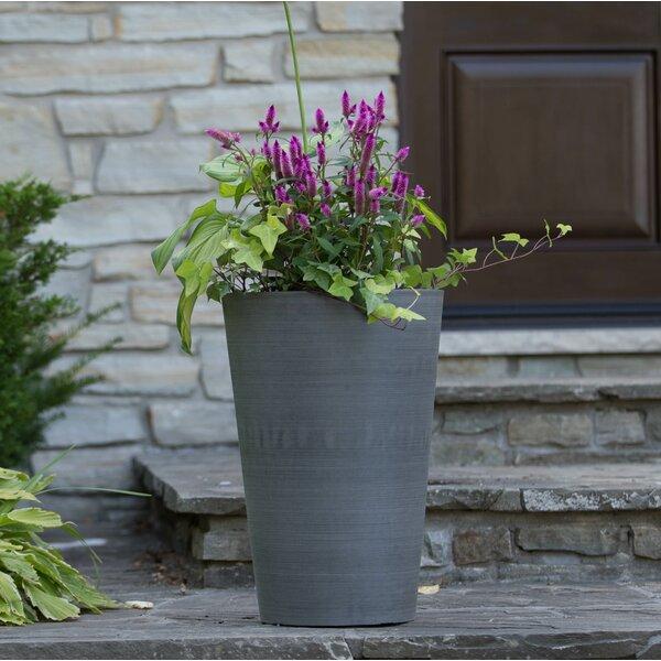 12.75" H x 10" W x 10" D Charcoal Miley Composite Pot Planter