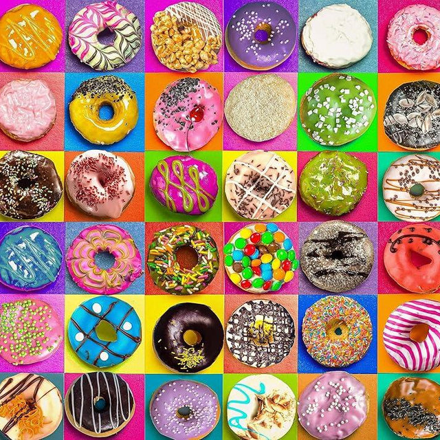 Jigsaw Puzzles 1000 Pieces for Adults, Families (Donuts) Pieces Fit Together Perfectly