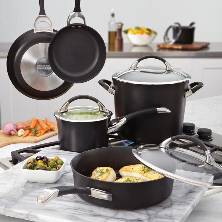 Circulon 3-Piece Symmetry 10-in Aluminum Cookware Set with Lid(s) Included  in the Cooking Pans & Skillets department at