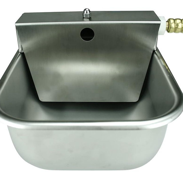 Nelson Rust Proof Stainless Steel Outdoor Automatic Dog Waterer Bowl Dispenser - Easy To Clean and sanitize, Quick Setup With Fresh Water Refill - Perfect Alternative Choice For Livestock Farm Animals