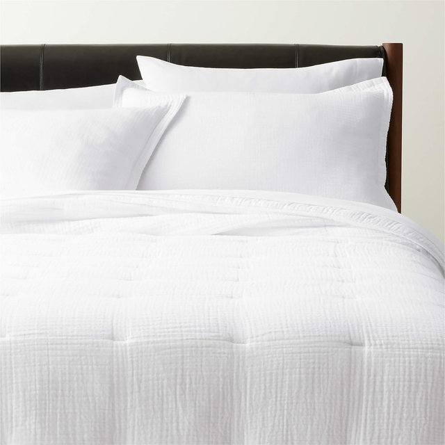 Alto White Organic Cotton King Quilt