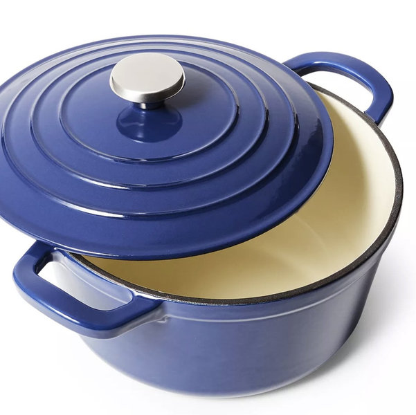 Sur La Table Enameled Cast Iron Round Dutch Oven, 5 qt. - Blue