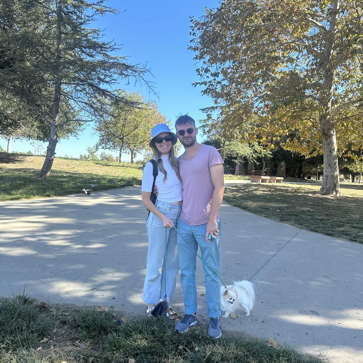 Nice day at the park in LA with friend Samantha and our pups November 2023