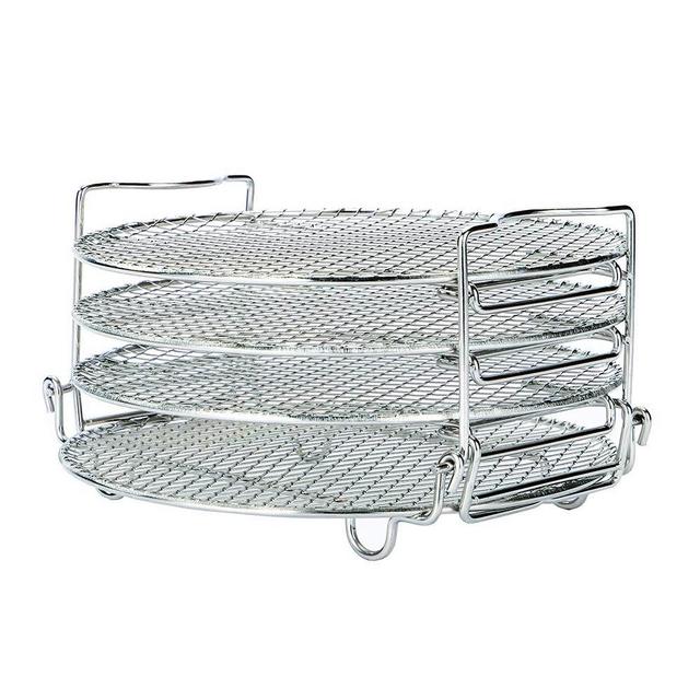 Food Dehydrator Stand Racks for Gowise Phillips USA Cozyna Ninjia Airfryer, Fit all 4.2QT - 5.8QT and above air fryer,Dehydrator Rack for Air Fryer Oven & Pressure Cooker to Dehydrate Fruits, Meats, Veggie Chips With 4 Stackable Layers, Food-Grade Stainless Steel Drying Rack Stacker Trays