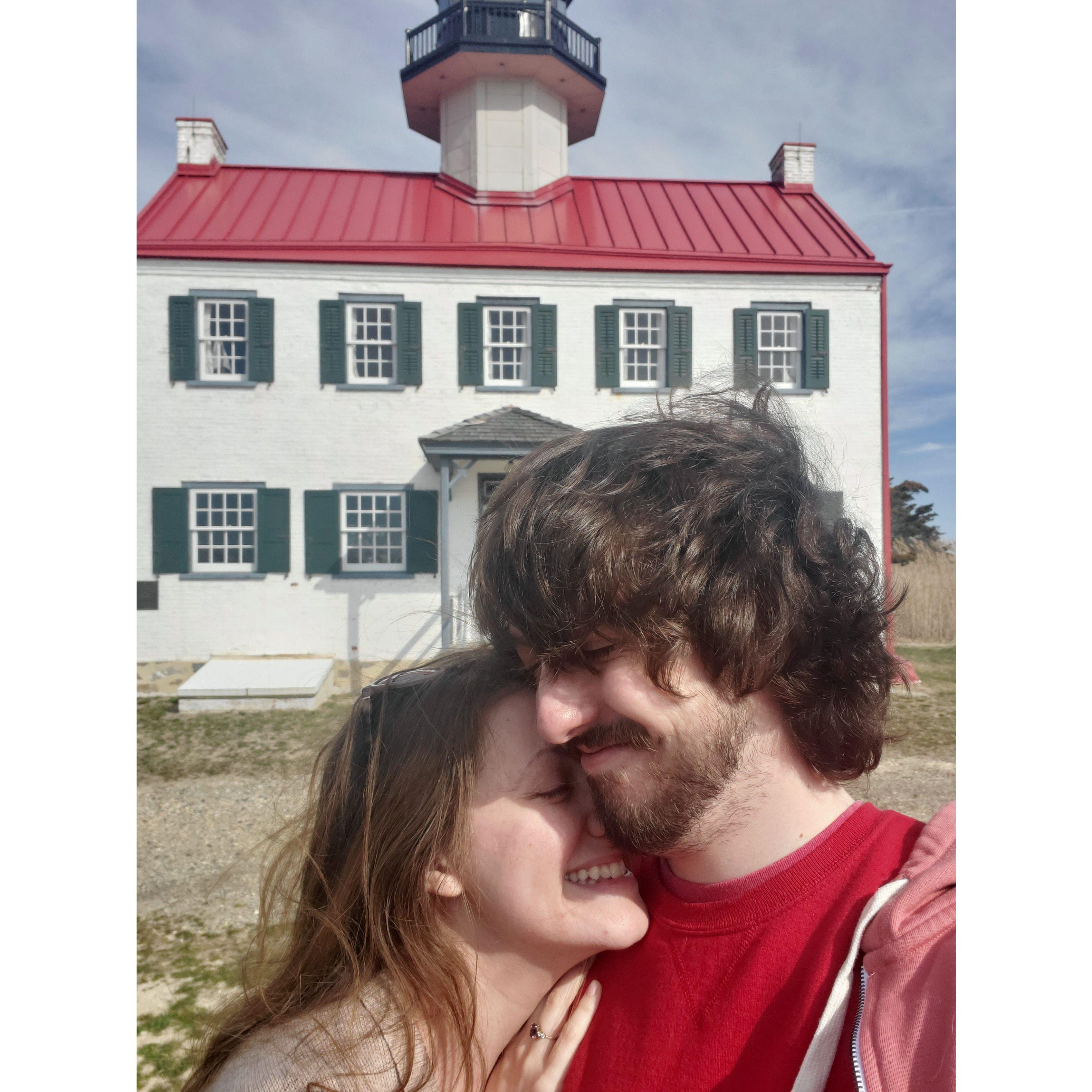 The best day (so far!) when Robbie asked Sarah to marry him at East Point Lighthouse! March 18th, 2023.