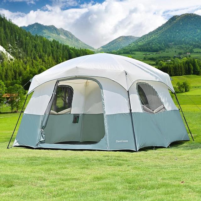 Camping Tent 4/6/8 Person Family Tents with Rainfly,Cabin Tents, Music Festival Tent,Hiking and Backpacking Dome Camp Tents with Large Mesh Windows,Waterproof,Weather Resistant