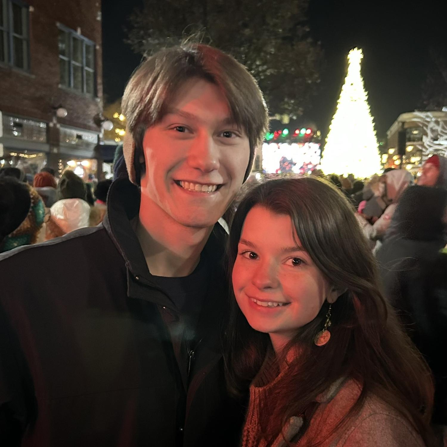 This picture was our first Christmas tree lighting together. Christmas brings us so much joy and we are so excited to start our own traditions during this time of year.