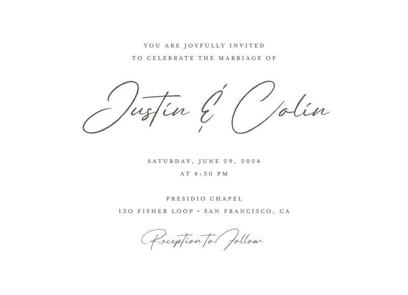 Burke Landscape | White | Zola Wedding Invitations