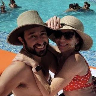 Playing at the Red Rock Resort pool.