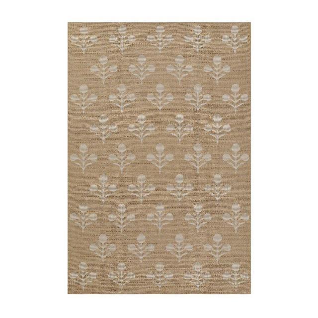 Bloom Outdoor Rug, 9 X 12', Beige