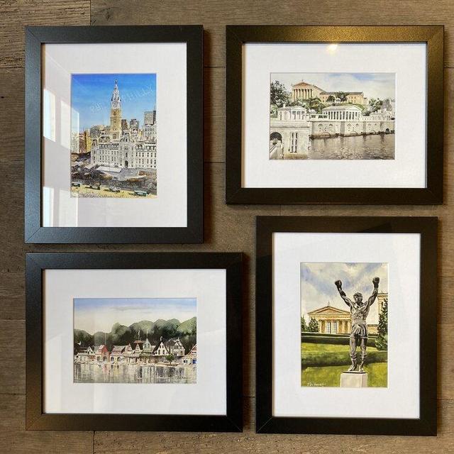 Framed Philly Watercolor Prints