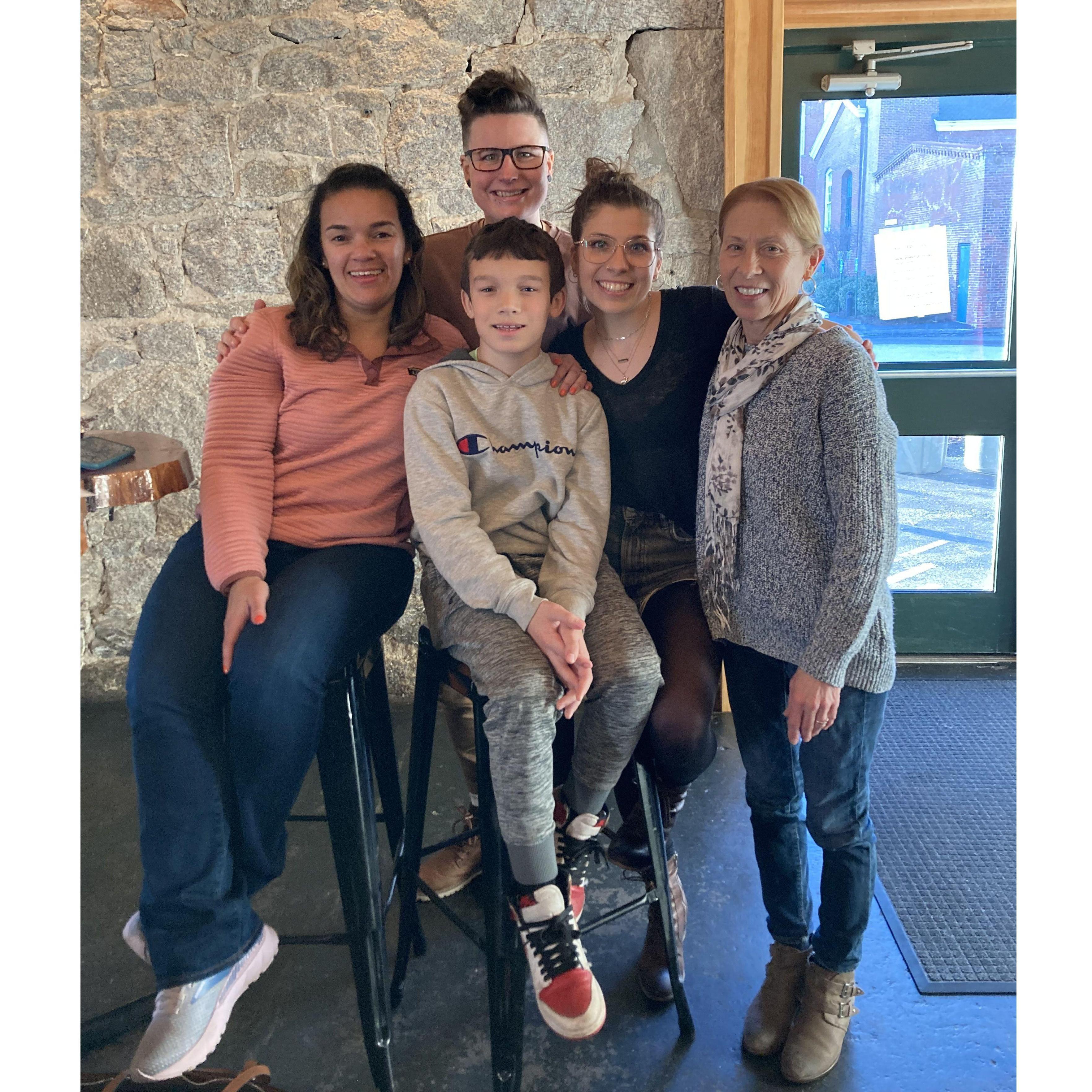 Ash joined Kimayo for a gig in MA to meet Kimayo's mom and sister-in-law, Ashley. She quickly encouraged Kimayo, "We love her, and you need to marry her!" Whittinsville, MA - Saturday, Apr. 1st, 2023