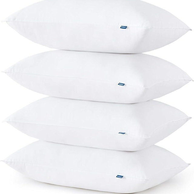 Bedsure Pillows King Size Set of 4 - King Pillows 4 Pack Down Alternative Hotel Quality Bed Pillows for Sleeping Soft and Supportive Pillows for Side and Back Sleepers