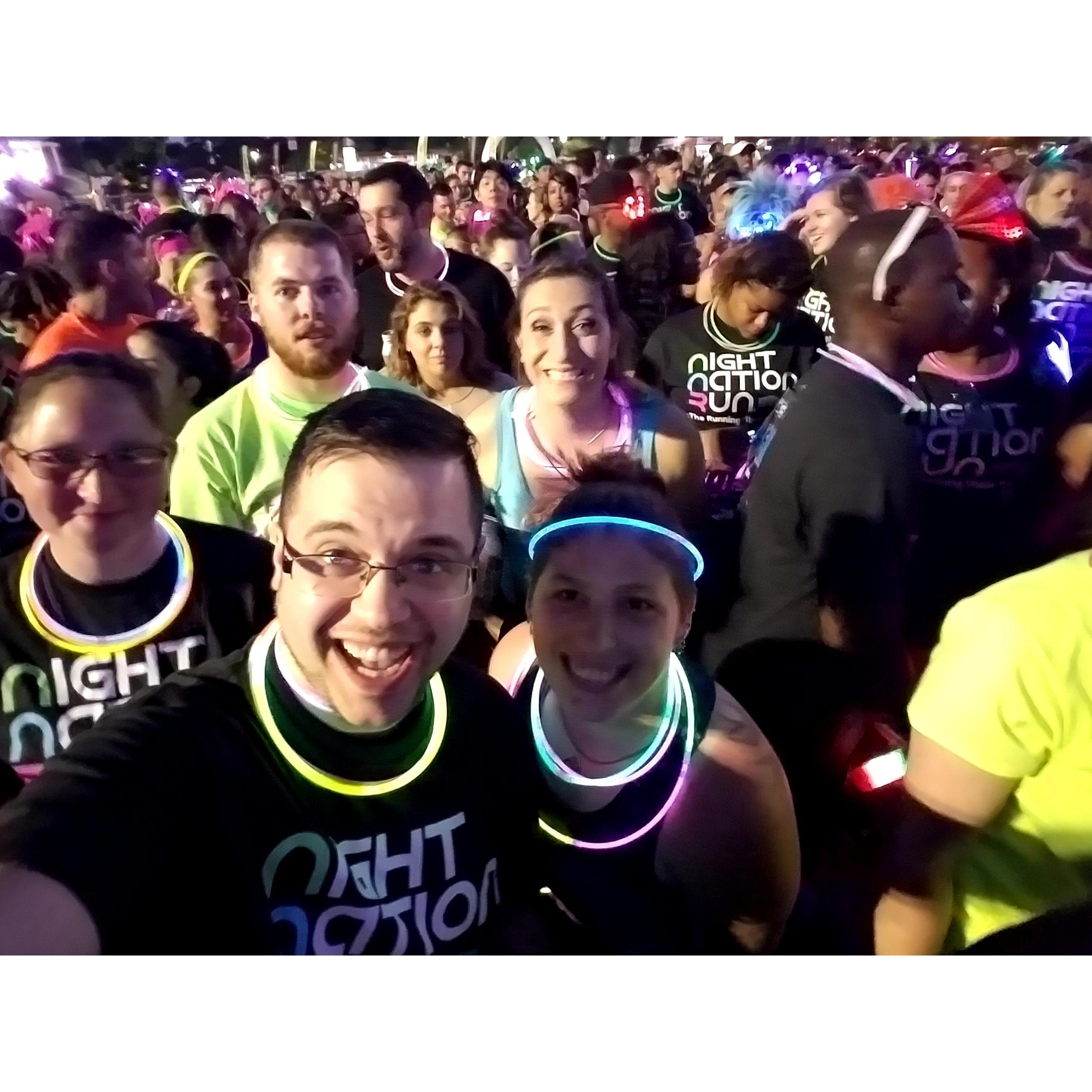 Philadelphia Glow Run with our friends Ashley and Brandon!