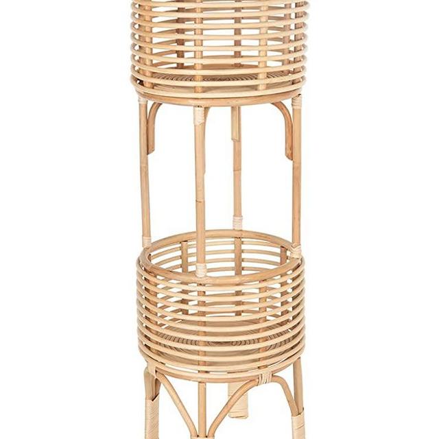 KOUBOO Rattan Indoor Two-Tier Plant Stand, Natural Planter, Large, Brown
