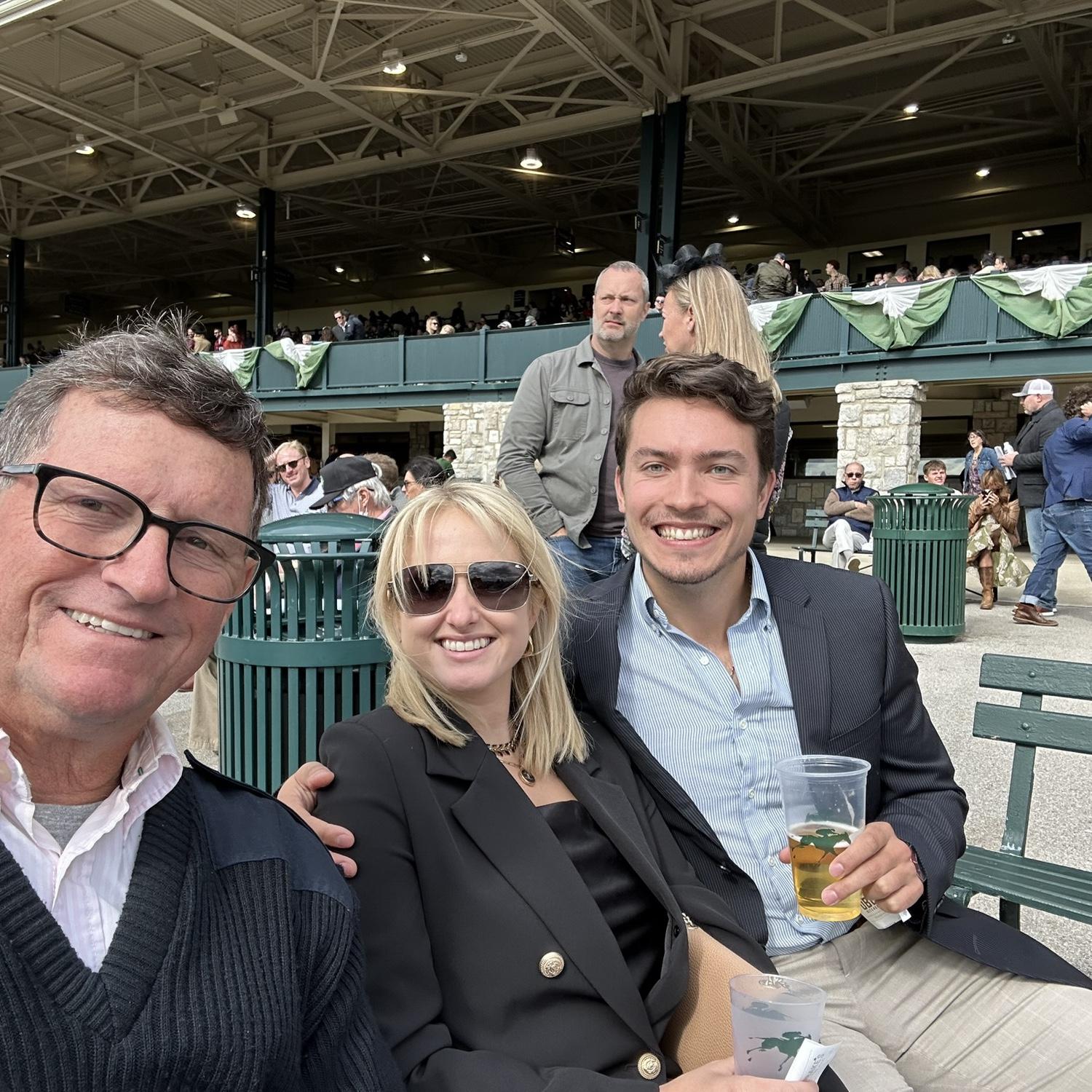 Visiting Keenland with Petra's dad!