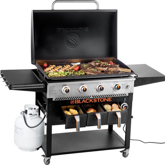 Blackstone 4-Burner 36" Griddle With Air Fryer and Hood