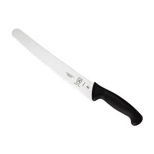 Mercer Culinary M23210 Millennia 10-Inch Wide Wavy Edge Bread Knife, Black