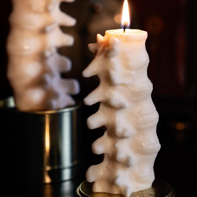 Spine Gothic Soy Candle by The Blackened Teeth | Gothic Home Decor | Handmade by Artisans