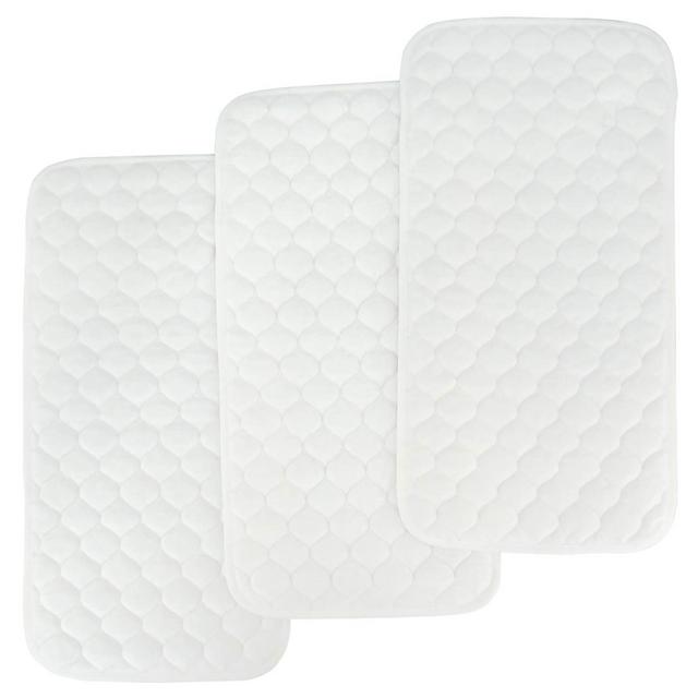 BlueSnail Bamboo Quilted Thicker Longer Waterproof Changing Pad Liner（White）