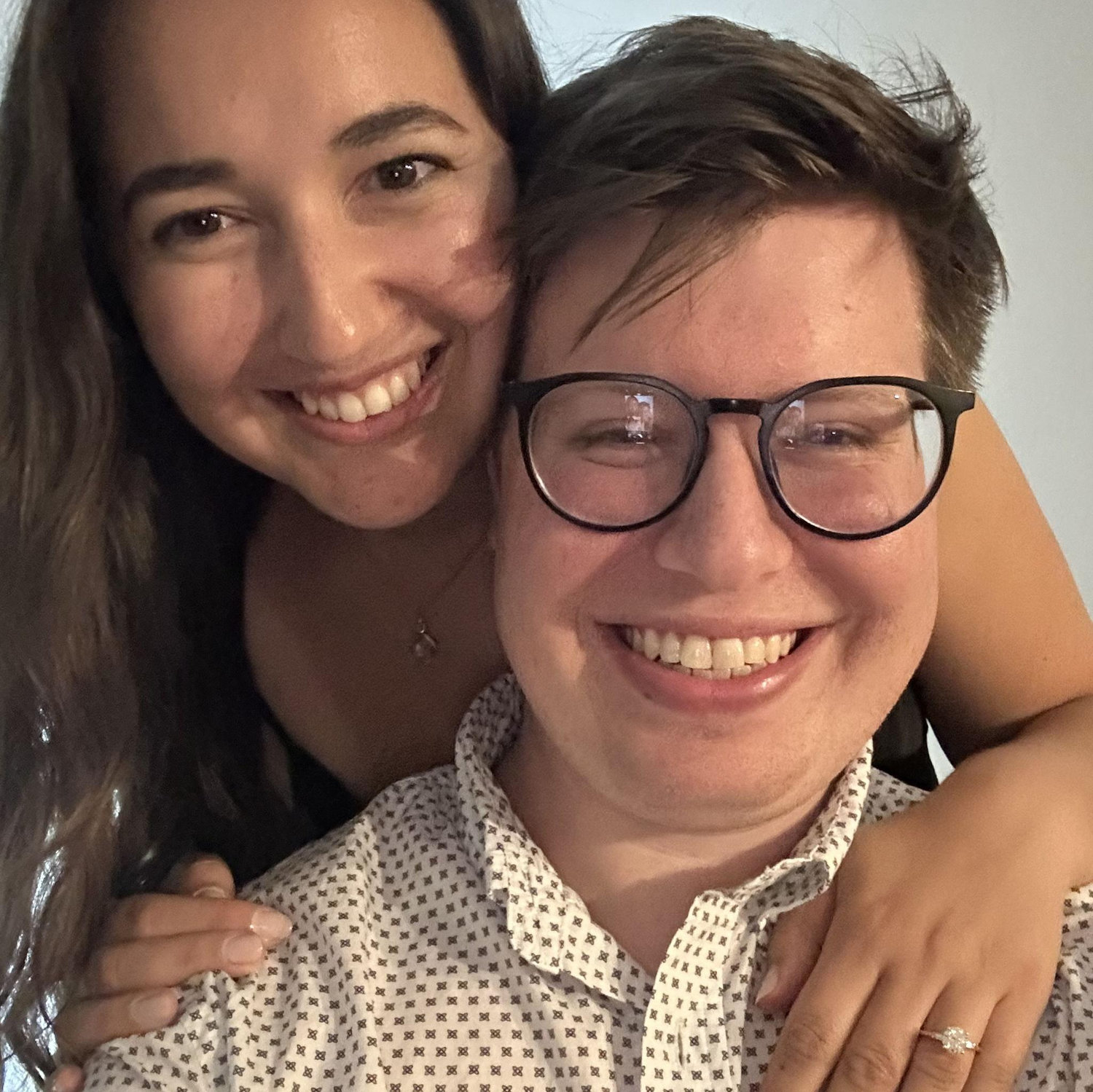 We're engaged!!! This photo was taken propped up on moving boxes at midnight, as we were in the middle of moving from Philadelphia to State College