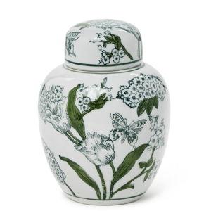 Primrose + Lotus Porcelain Chinoiserie Jar w/Lid | 8in
