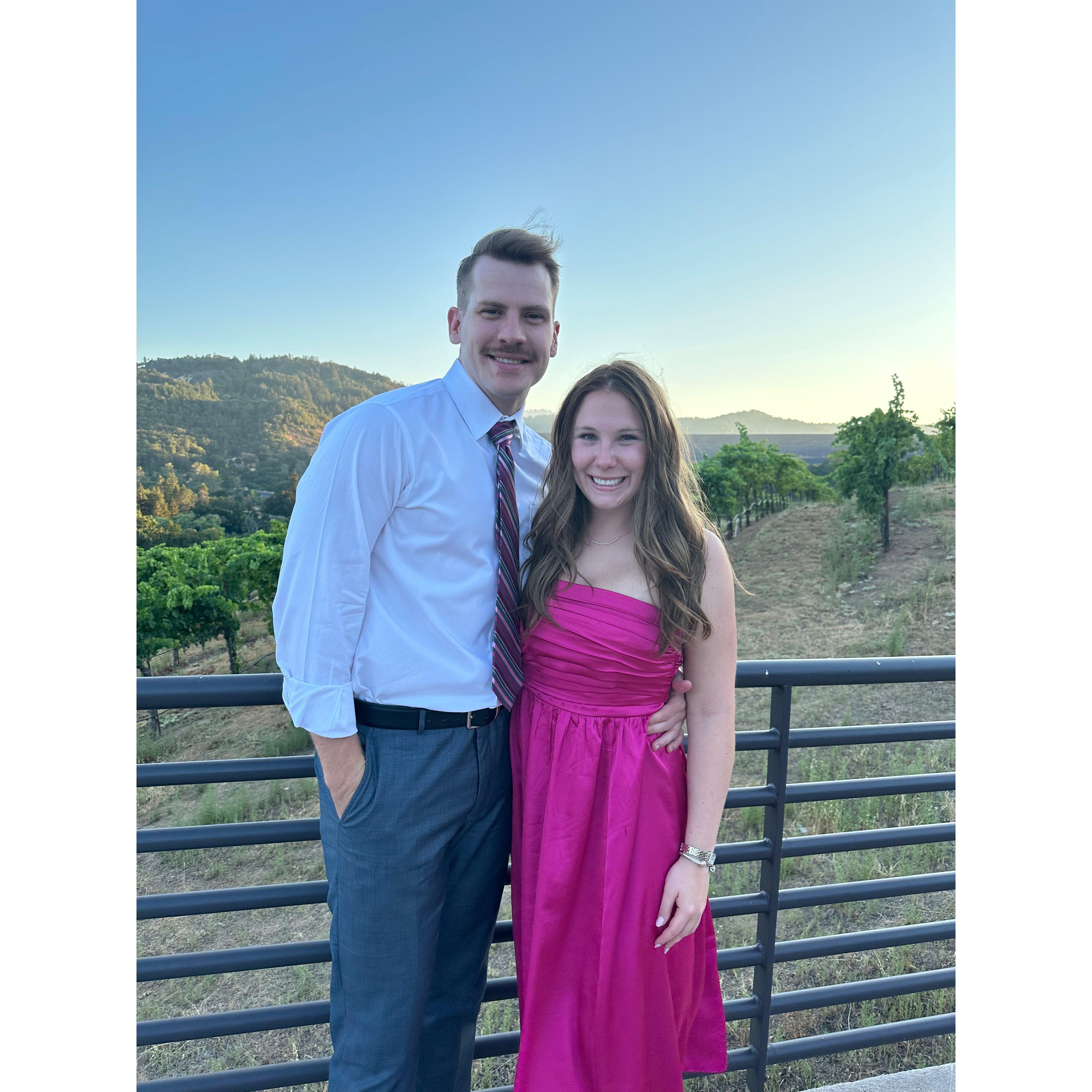 Us out in Napa Valley, California.