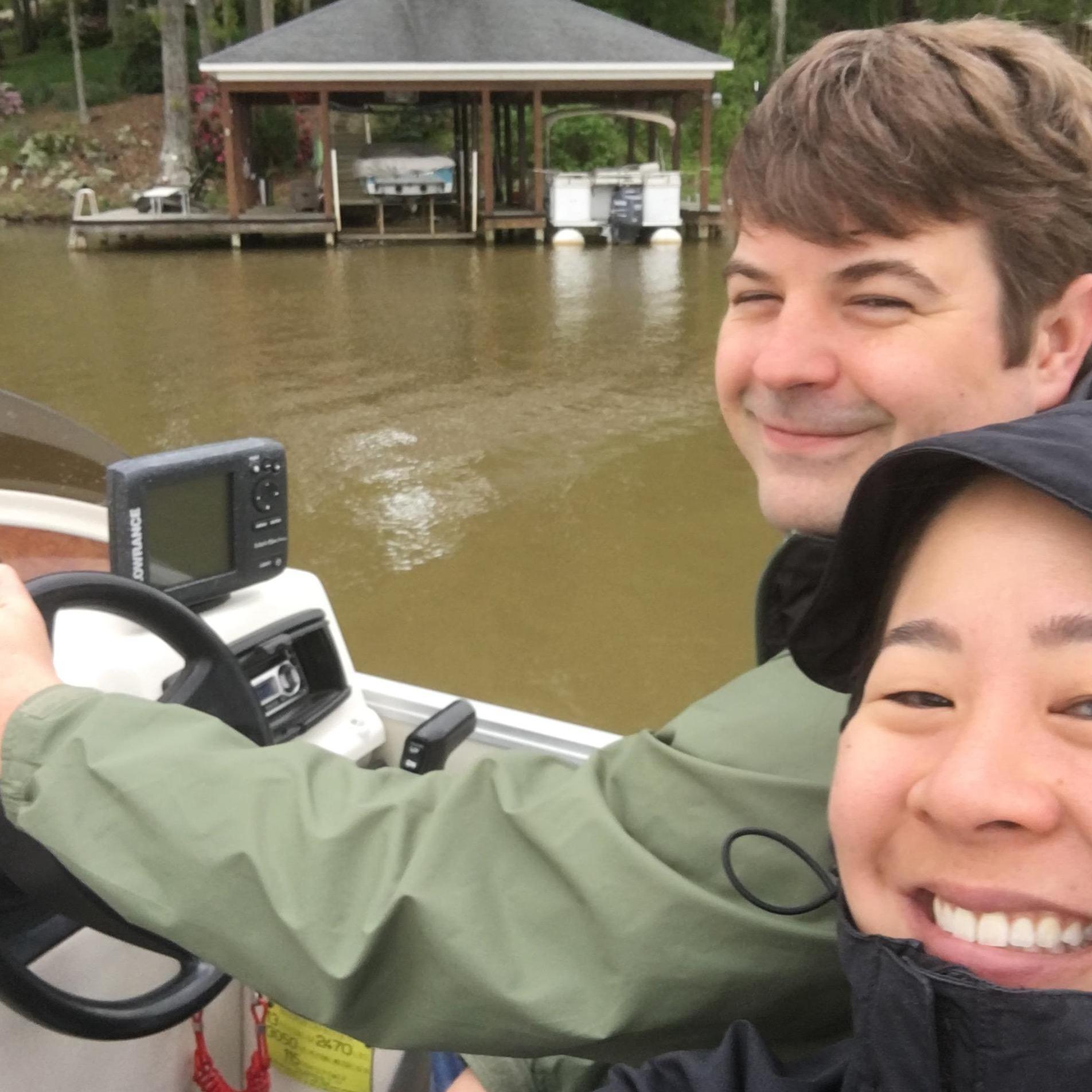 The first time Lee took Michelle on a boat ride.
