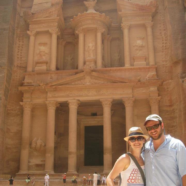 At the Treasury in Petra, Jordan