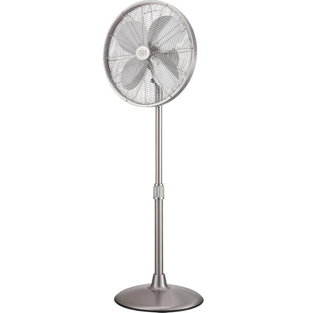 Good Housekeeping All-Metal (92654-BN) Oscillating 16" Conference Room Pedestal Stand Fan (Brushed Nickel)