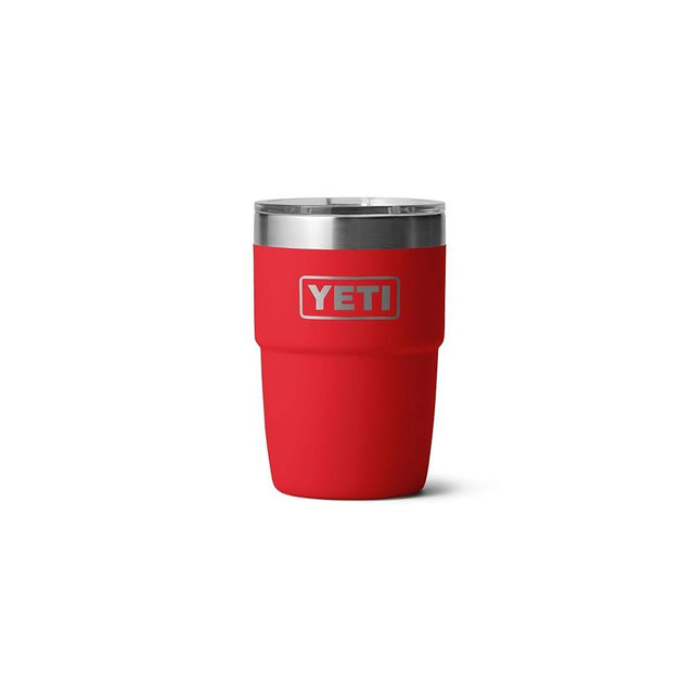 YETI Rambler 8 oz Insulated Coffee Mug with Lid - Stackable Double-Wall Vacuum Insulated Coffee Cup - DuraSip Ceramic Lining - Barista-Friendly Design - Stainless Steel - Dishwasher Safe