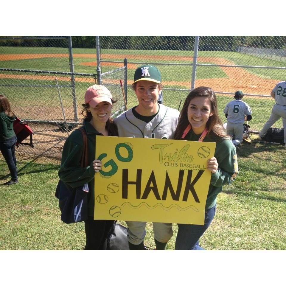 Nicole's first club baseball game. One look at Hank in that uniform and you would be hooked, too!