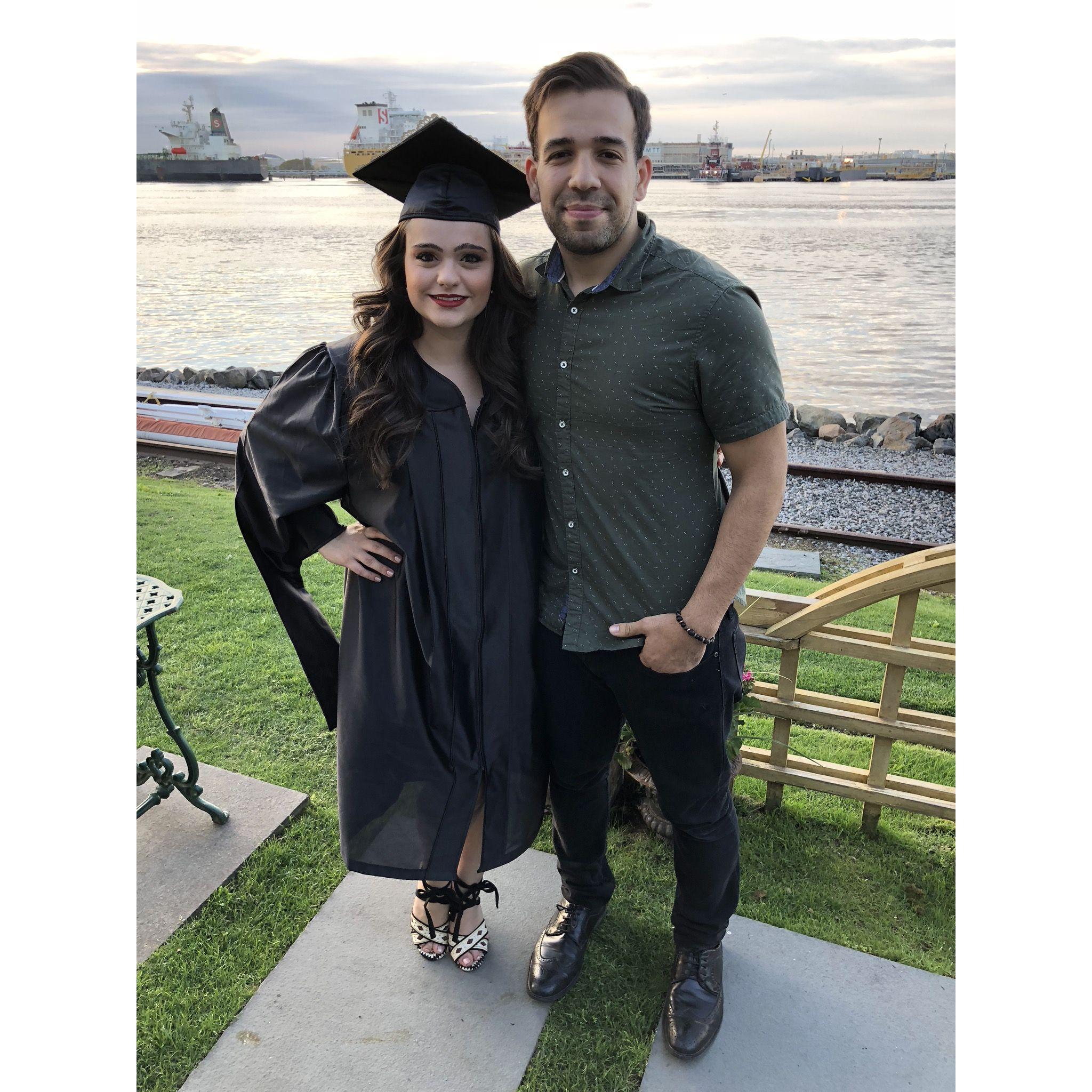 Celebrating her graduation!