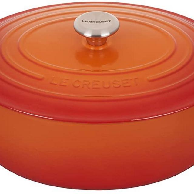 Le Creuset Enameled Cast Iron Signature Oval Dutch Oven, 8 qt, Flame