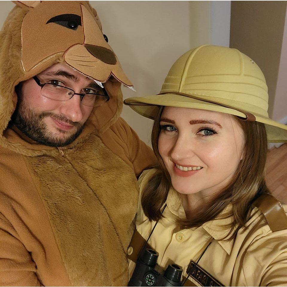 Our first couple's costume.